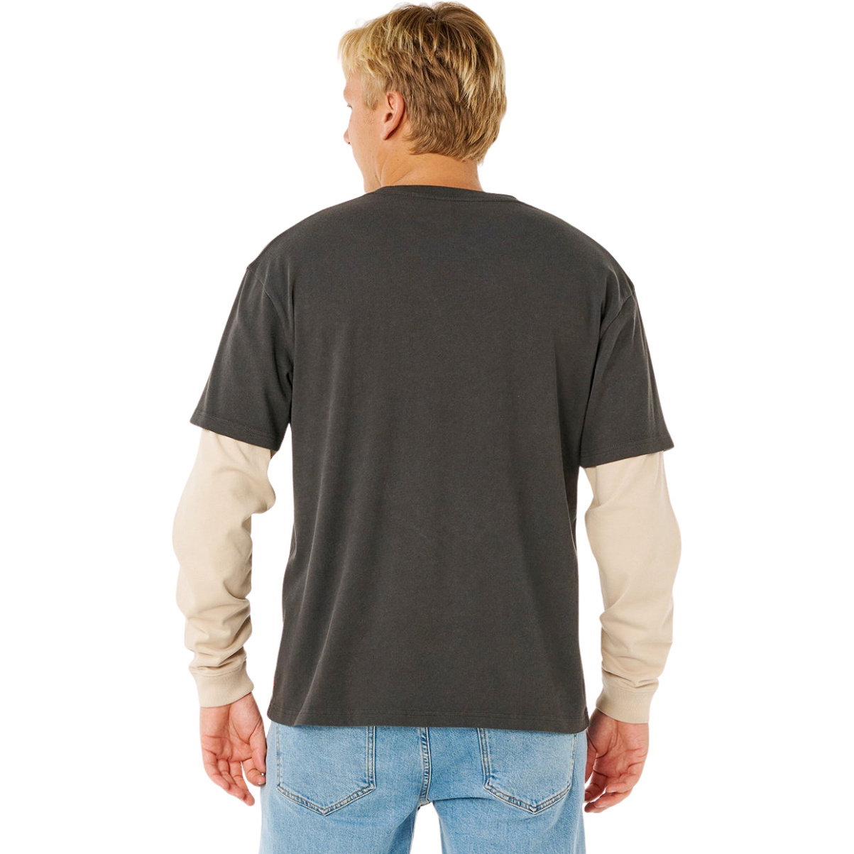 2026 Rip Curl Herre Indre Visioner Smadret Langærmet Tee 0Y7MTE - Washed Black